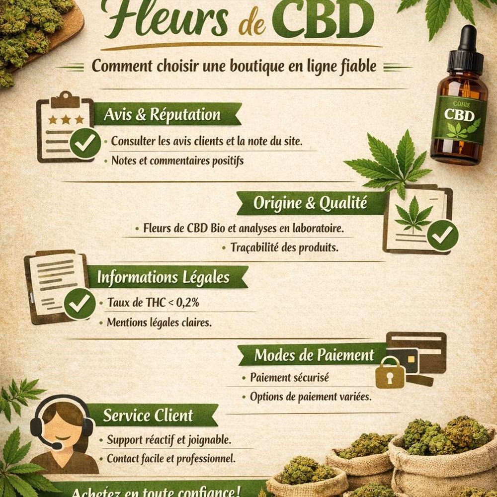 Fleurs de CBD : comment choisir une boutique en ligne fiable ?