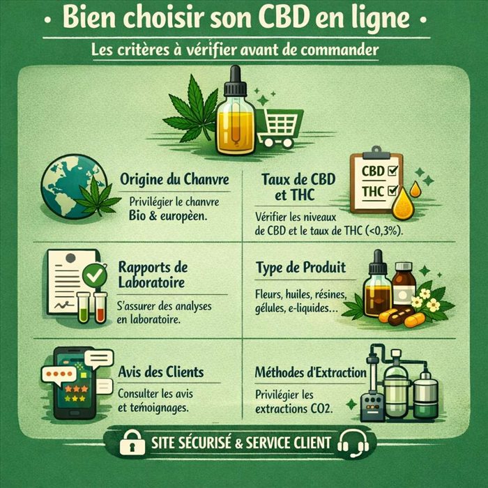 Bien choisir son CBD en ligne : les critères à vérifier avant de commander